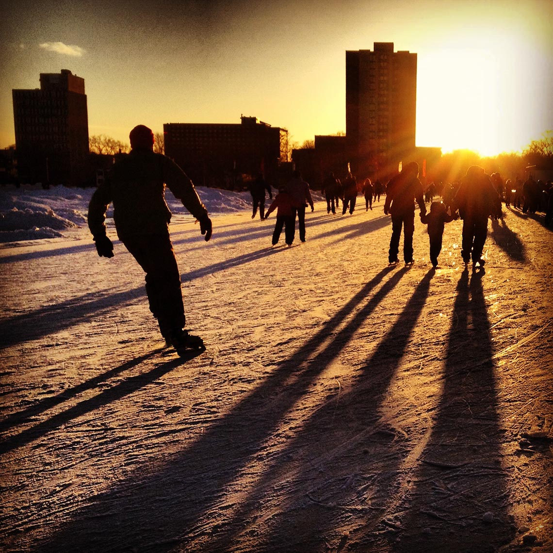Skating on the Oval