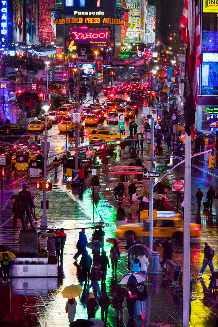 Rainy Night Times Square